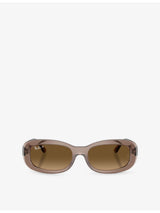 selfridges Ray-Ban RB2221 Oval-Frame Acetate Sunglasses- Buy online at McGrocer
