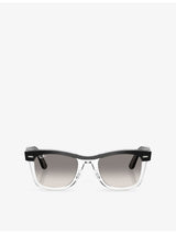 selfridges Ray-Ban RB2240 Wayfarer Rectangle-Frame Acetate Sunglasses- Buy online at McGrocer