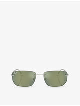 selfridges Ray-Ban RB3768 Irregular Metal Sunglasses- Buy online at McGrocer