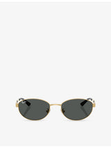 selfridges Ray-Ban RB3774D Oval Metal Sunglasses- Buy online at McGrocer