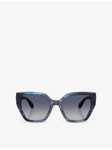 selfridges Swarovski SK6044U Irregular-Frame Acetate Sunglasses- Buy online at McGrocer