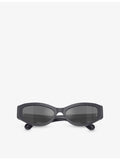 Swarovski SK6045U cat-eye acetate sunglasses with 5.5cm lenses (British brand)