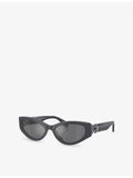 Swarovski SK6045U cat-eye acetate sunglasses with 5.5cm lenses (British brand)
