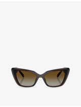 selfridges Swarovski SK6047 Polarised Cat-Eye Injected Sunglasses- Buy online at McGrocer