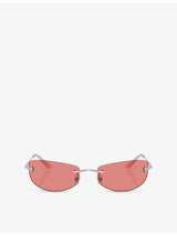 selfridges Versace VE2279 Rectangular-Frame Metal Sunglasses- Buy online at McGrocer