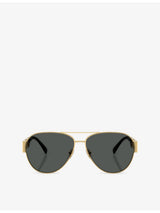 selfridges Versace VE2289 Pilot-Frame Metal Sunglasses- Buy online at McGrocer