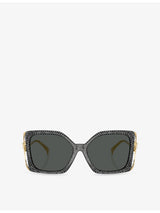 selfridges Versace VE4502U Square-Frame Injected Metal Sunglasses 58mm- Buy online at McGrocer