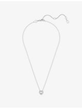 selfridges Swarovski Heart Rhodium-Plated And Zirconia Pendant Necklace Chain 38-45 cm- Buy online at McGrocer