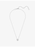 Swarovski heart rhodium-plated zirconia pendant necklace 38-45 cm (British brand)