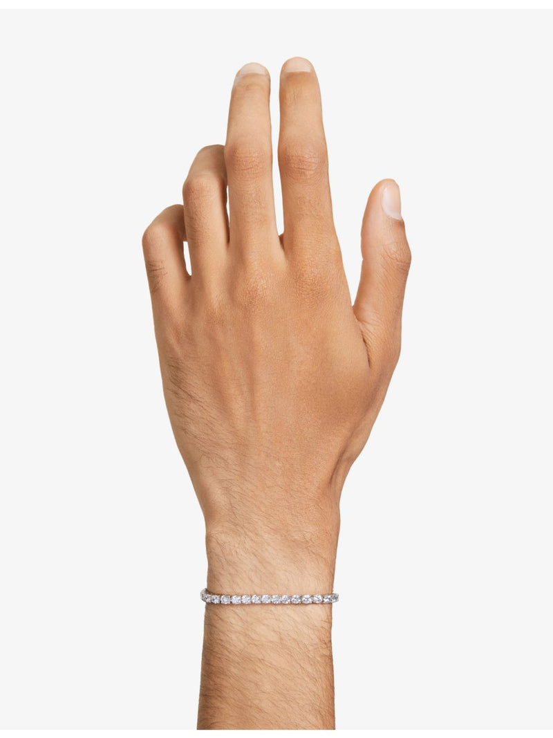 Swarovski 18ct gold plated zirconia tennis bracelet (British brand)