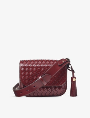 Aspinal of London Ella woven leather cross-body bag - British product