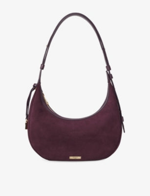 Aspinal of London Soho Small Crescent Suede Shoulder Bag