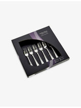 selfridges Arthur Price Everyday Classic Bead Set of Six Stainless Steel Pastry Forks- Buy online at McGrocer