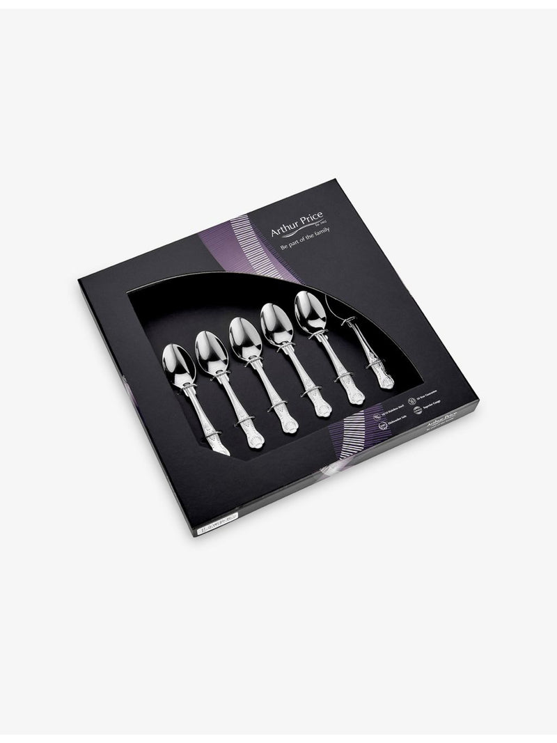 Arthur Price stainless steel coffee spoons set of six, UK version
