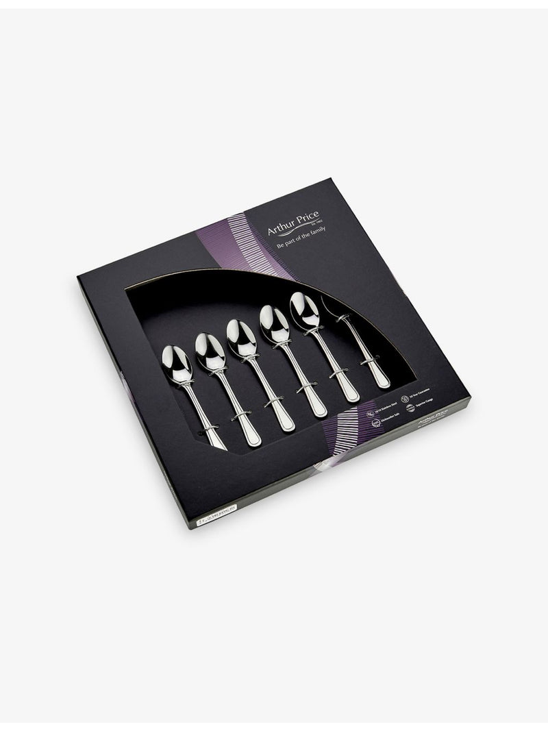 Arthur Price Classic Bead coffee spoons set of six, UK version
