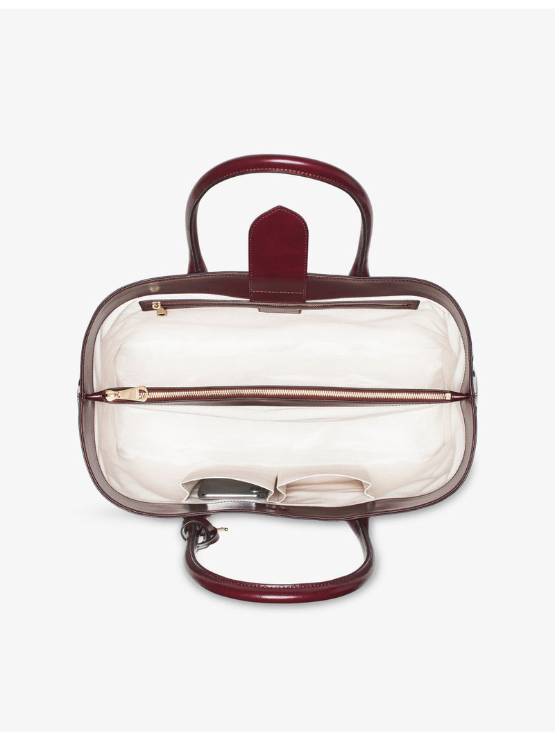 Aspinal of London leather tote bag with double handles - British product