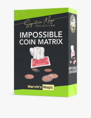Marvin's Magic Impossible Coin Matrix playset with toy coins, UK version
