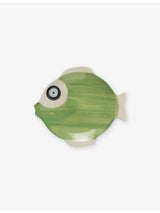 selfridges Anna + Nina Tidal Fish Hand-Painted Ceramic Plate 17cm- Buy online at McGrocer
