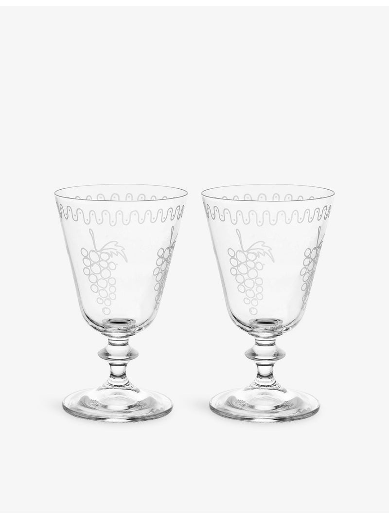 Anna + Nina wine glasses set of two Grapevine collection, UK version
