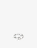 Astrid & Miyu Molten Illusion Rhodium-Plated Sterling-Silver and Pearl Ring