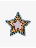 Mushie multicolour plastic nesting star toy, imported from the UK