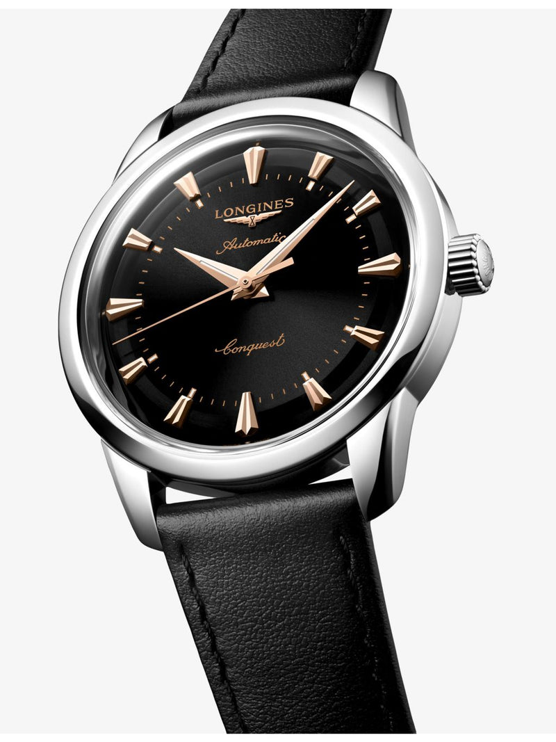 Longines Conquest Heritage stainless-steel automatic watch 40mm, imported from the UK