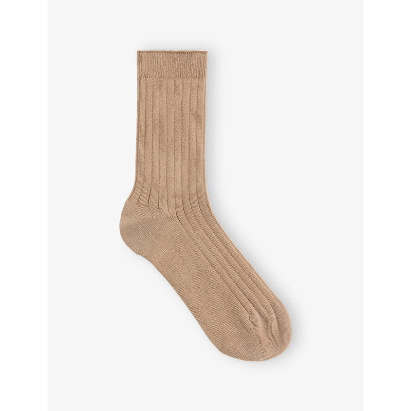Whistles ribbed stretch-cotton socks mid length (British brand)