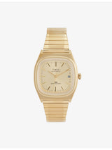 selfridges Timex Automatic 1983 E Line Reissue Gold-Tone Expansion Band Watch 34mm- Buy online at McGrocer