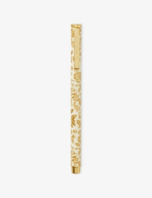 Rifle Paper stainless steel rollerball pen with English rose print (British brand)