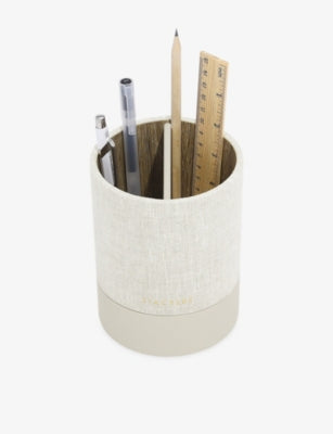 Stackers linen stationery pot 14.3cm, UK version
