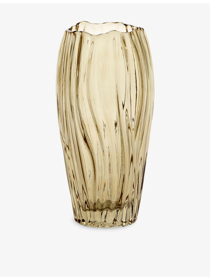Serax glass vase ripple design tinted 25cm, imported from the UK