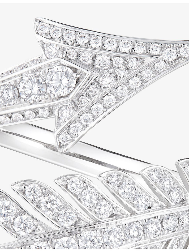 Boucheron Fleche 18ct white gold diamond ring 0.67ct - British product