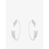 Boucheron diamond hoop earrings 1.83ct 18ct white gold, imported from the UK