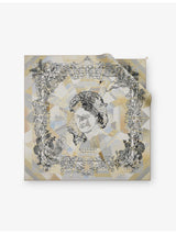 selfridges Bvlgari Polychroma Printed Square Silk-Twill Scarf- Buy online at McGrocer