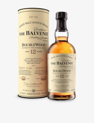 Balvenie Double Wood 12-year-old single malt Scotch whisky 700ml (British brand)