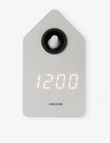 Karlsson cuckoo LED alarm clock wooden veneer - British product