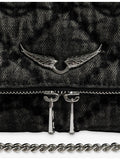 Zadig Voltaire Rocky II quilted denim shoulder bag, UK version