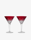 Waterford Lismore crystal martini glasses 220ml set of two, UK version