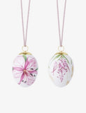 Royal Copenhagen fireweed porcelain egg set, imported from the UK