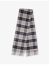 selfridges Johnstons of Elgin Tartan Cashmere Scarf- Buy online at McGrocer