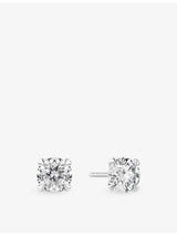 selfridges Sif Jakobs Venice Solitaire 14ct White Gold and 1.00ct Lab Grown Diamond Earrings- Buy online at McGrocer