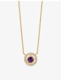 Astley Clarke amethyst pendant necklace in 14ct yellow gold, UK version