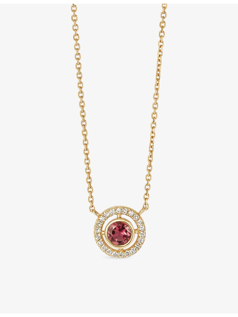 Astley Clarke yellow-gold tourmaline pendant necklace, October birthstone (British brand)