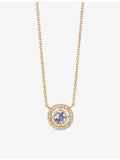 Astley Clarke 14ct yellow gold tanzanite lab-grown diamond pendant necklace (British brand)
