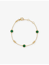 selfridges Astley Clarke Stilla 18ct Yellow Gold and Malachite Bracelet- Buy online at McGrocer