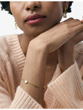 Astley Clarke mother-of-pearl station bracelet in 18ct gold vermeil - British product