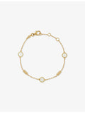 Astley Clarke mother-of-pearl station bracelet in 18ct gold vermeil - British product