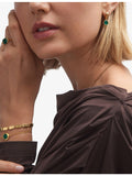 Astley Clarke Stilla 18ct gold malachite drop huggies, imported from the UK