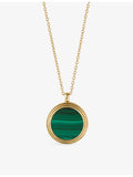 Astley Clarke malachite locket necklace 18ct yellow gold vermeil (British brand)