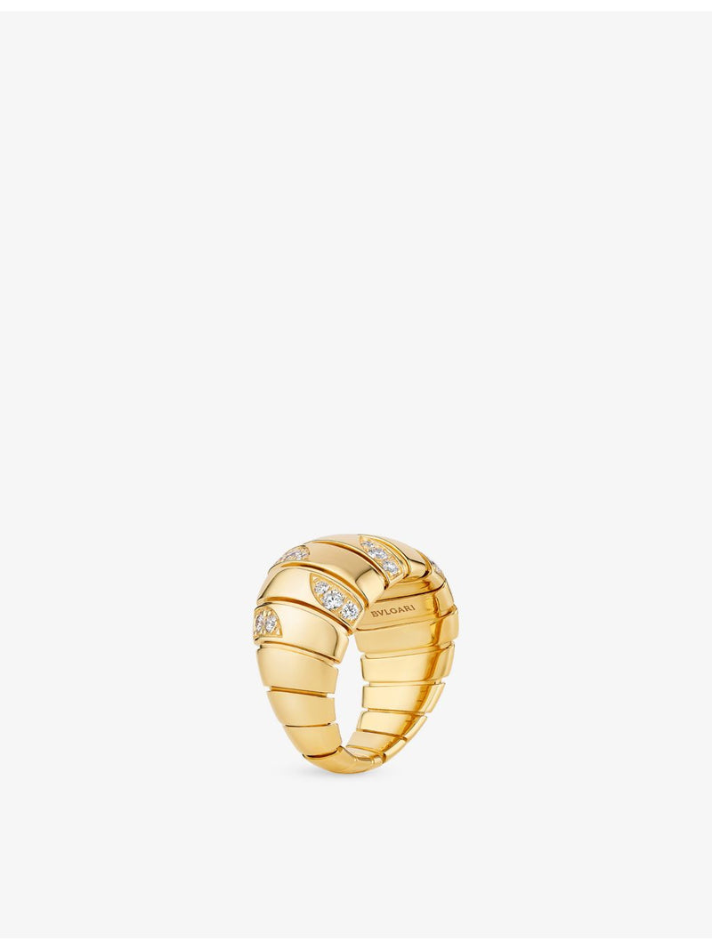 Bvlgari ring 18ct yellow gold diamond 0.61ct - British product